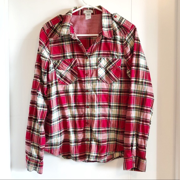 blue crush Tops - 2/30$ Red plaid flannel western shirt with snaps